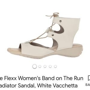 Women’s the flexx gladiator leather sandals white vaccchetta